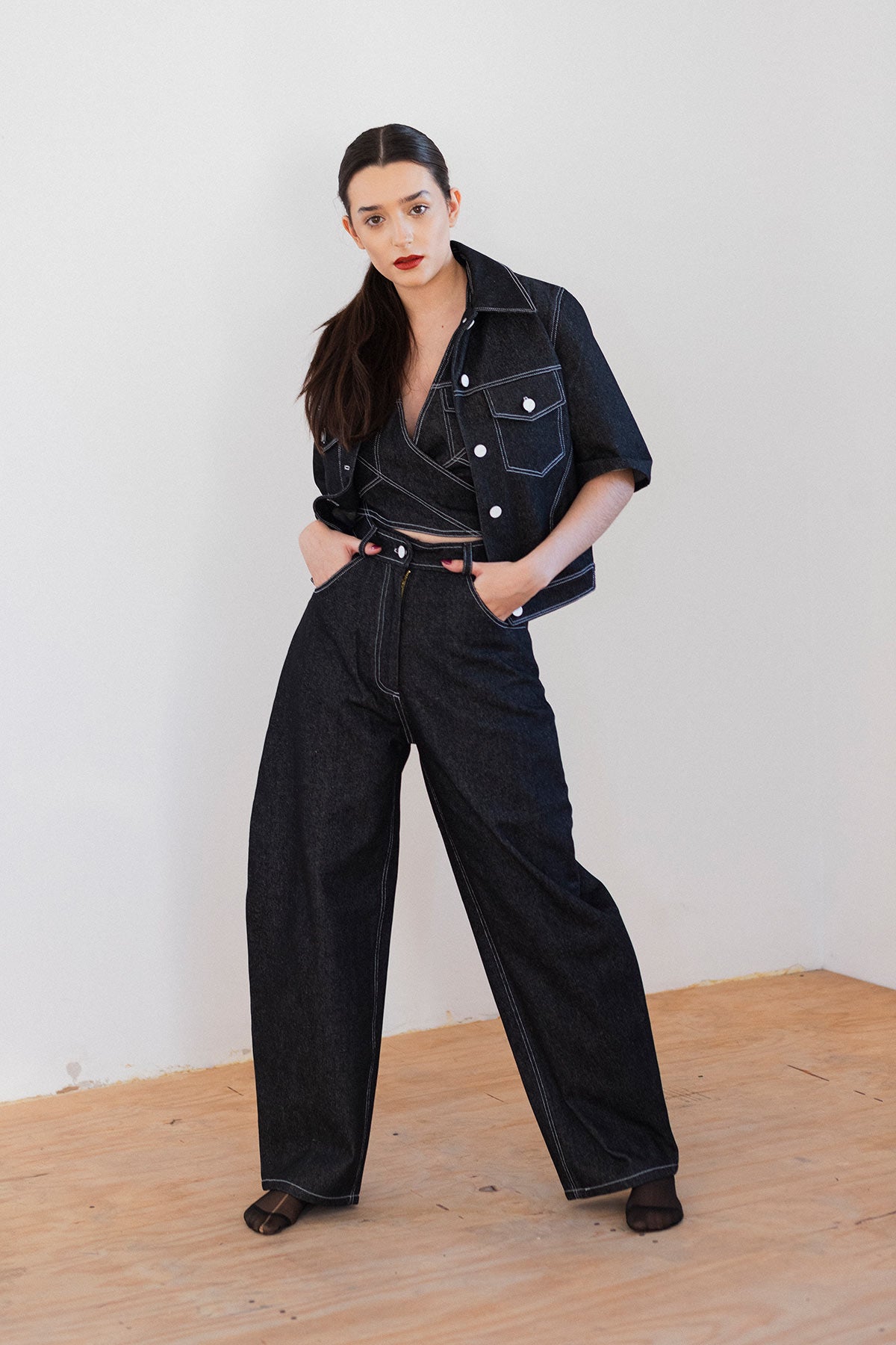 Conjunto Trucker Mezclilla Pantalon y Camisa