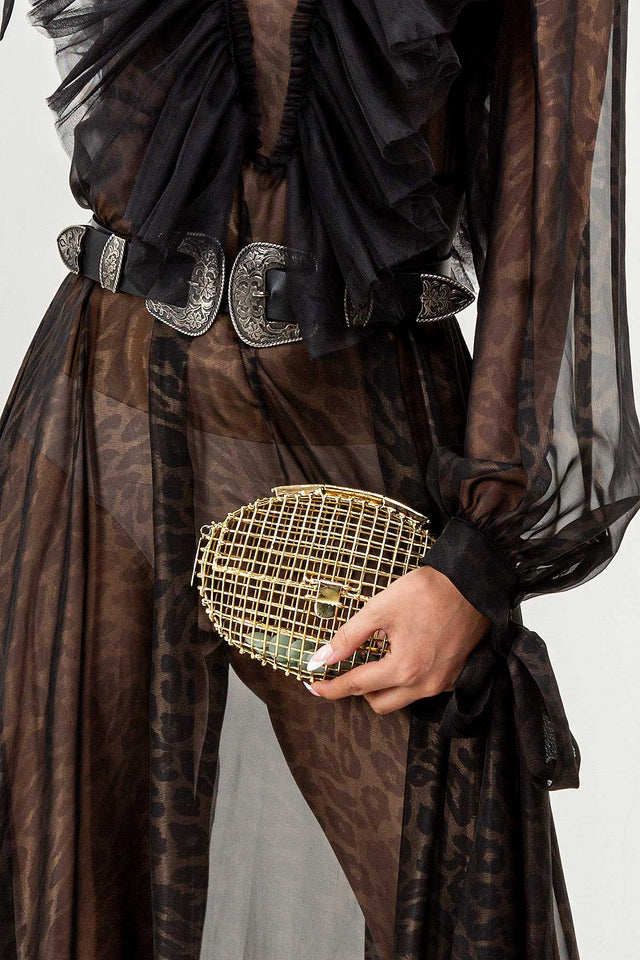 OVAL CAGE CLUTCH