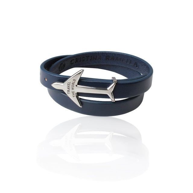 AIRPLANE LEATHER BRACELET - NAKED BOUTIQUE