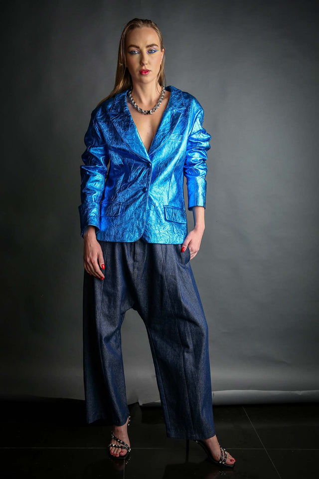 CHAMARRA METALICA DE PIEL - NAKED BOUTIQUE