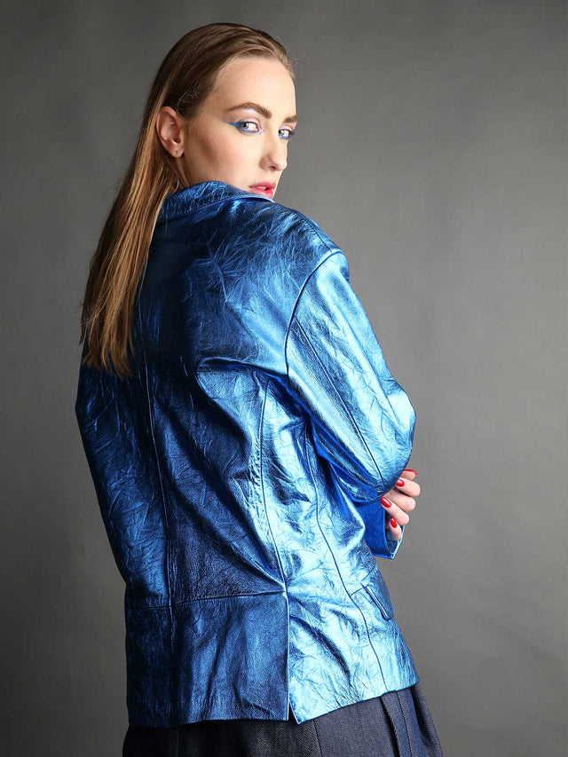 CHAMARRA METALICA DE PIEL - NAKED BOUTIQUE