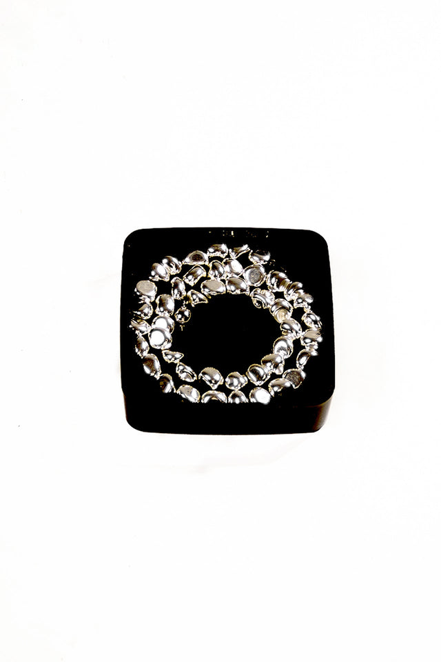COLLAR DE AGATAS BAÑADAS EN PLATA - NAKED BOUTIQUE