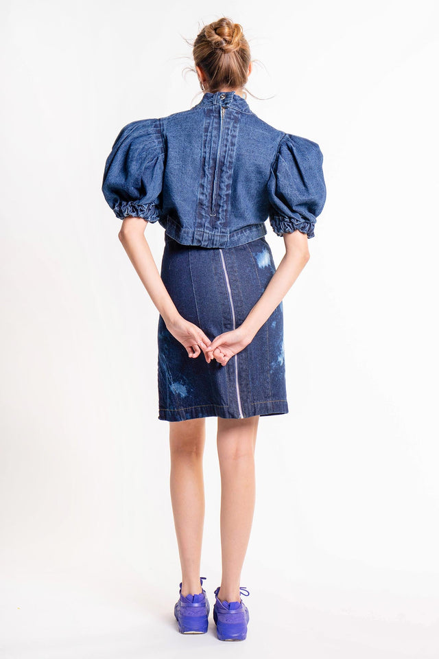 FALDA DE MEZCLILLA CON APERTURA - NAKED BOUTIQUE
