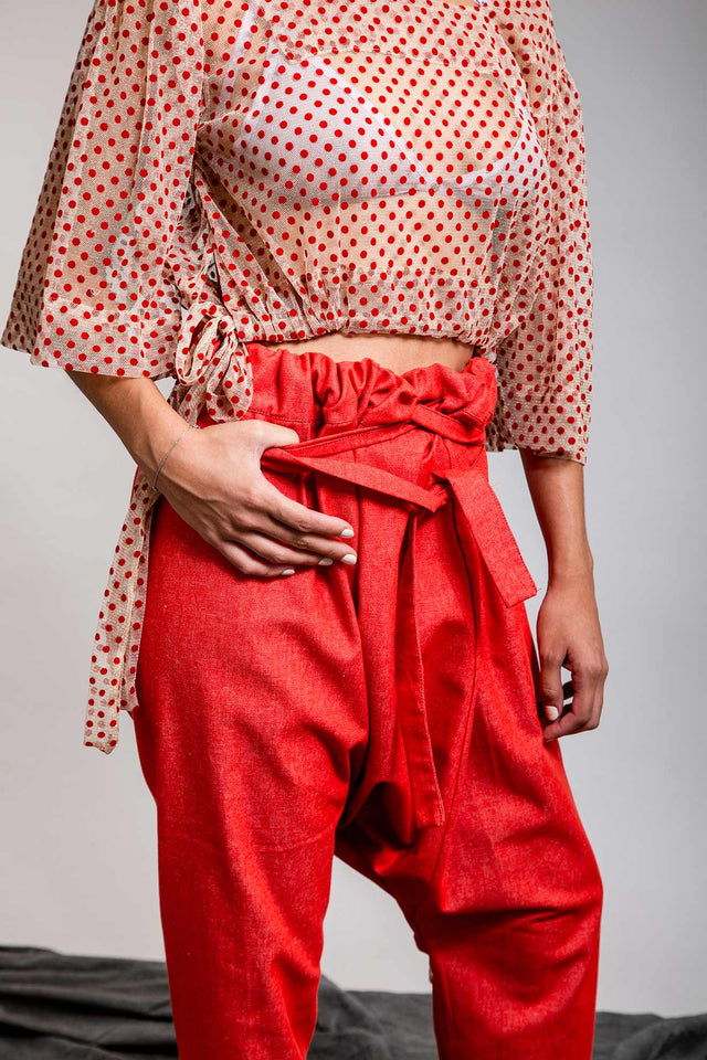 PANTALONES SALANDER ROJOS - NAKED BOUTIQUE