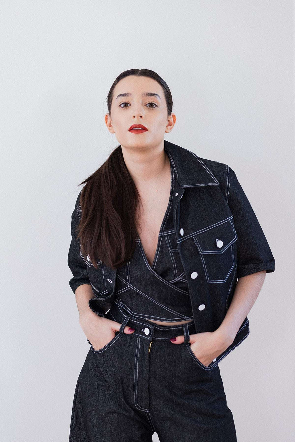 Conjunto Trucker Mezclilla Pantalon y Camisa