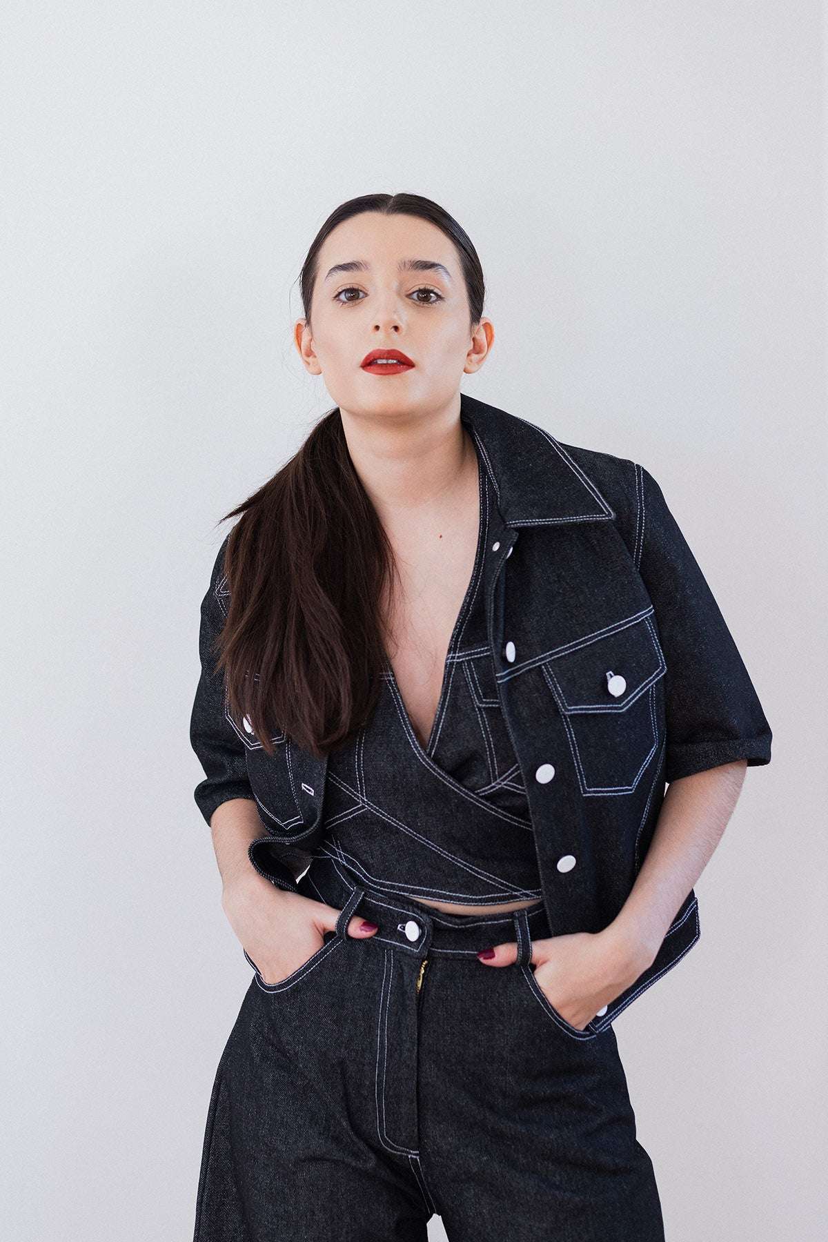 Conjunto Trucker Mezclilla Pantalon y Camisa