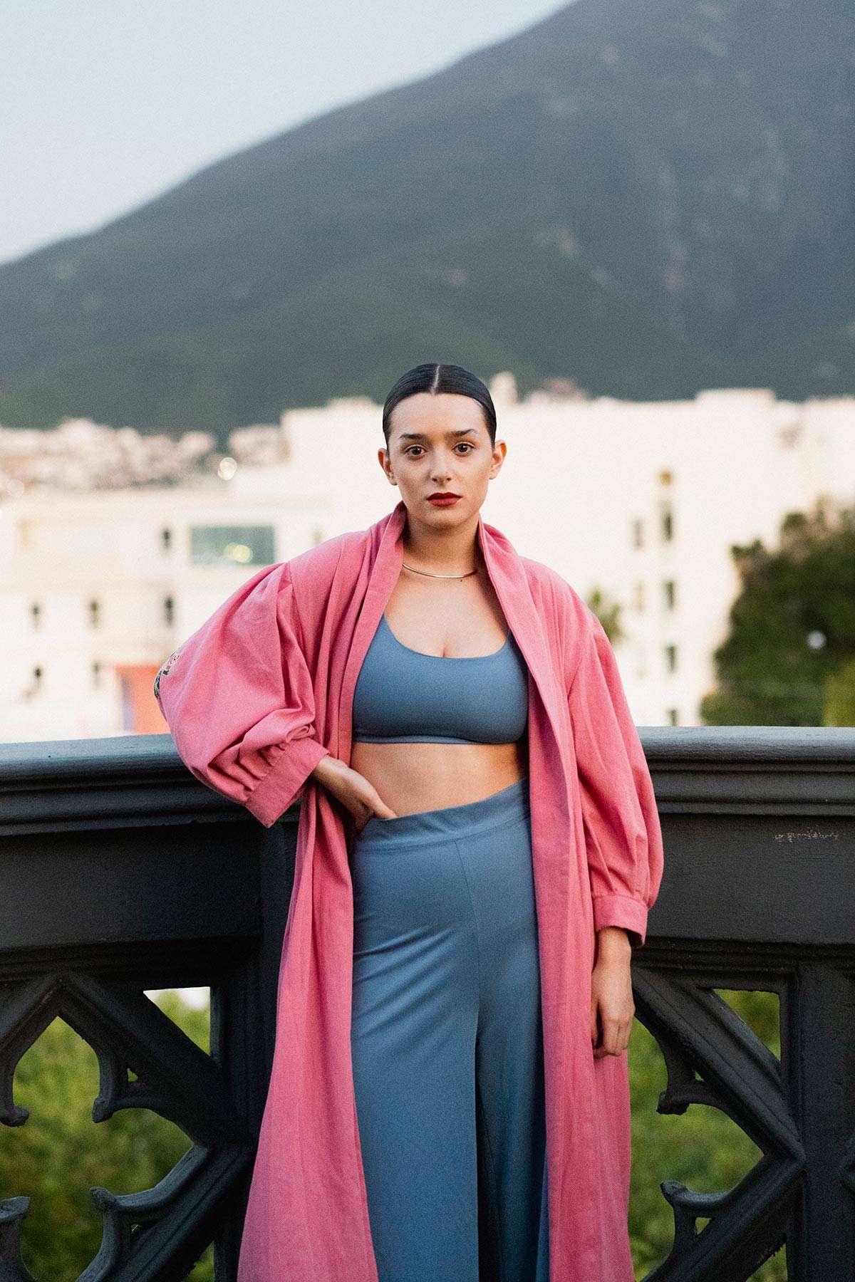 Conjunto Top y Pantalon TOP AZUL CIELO CH