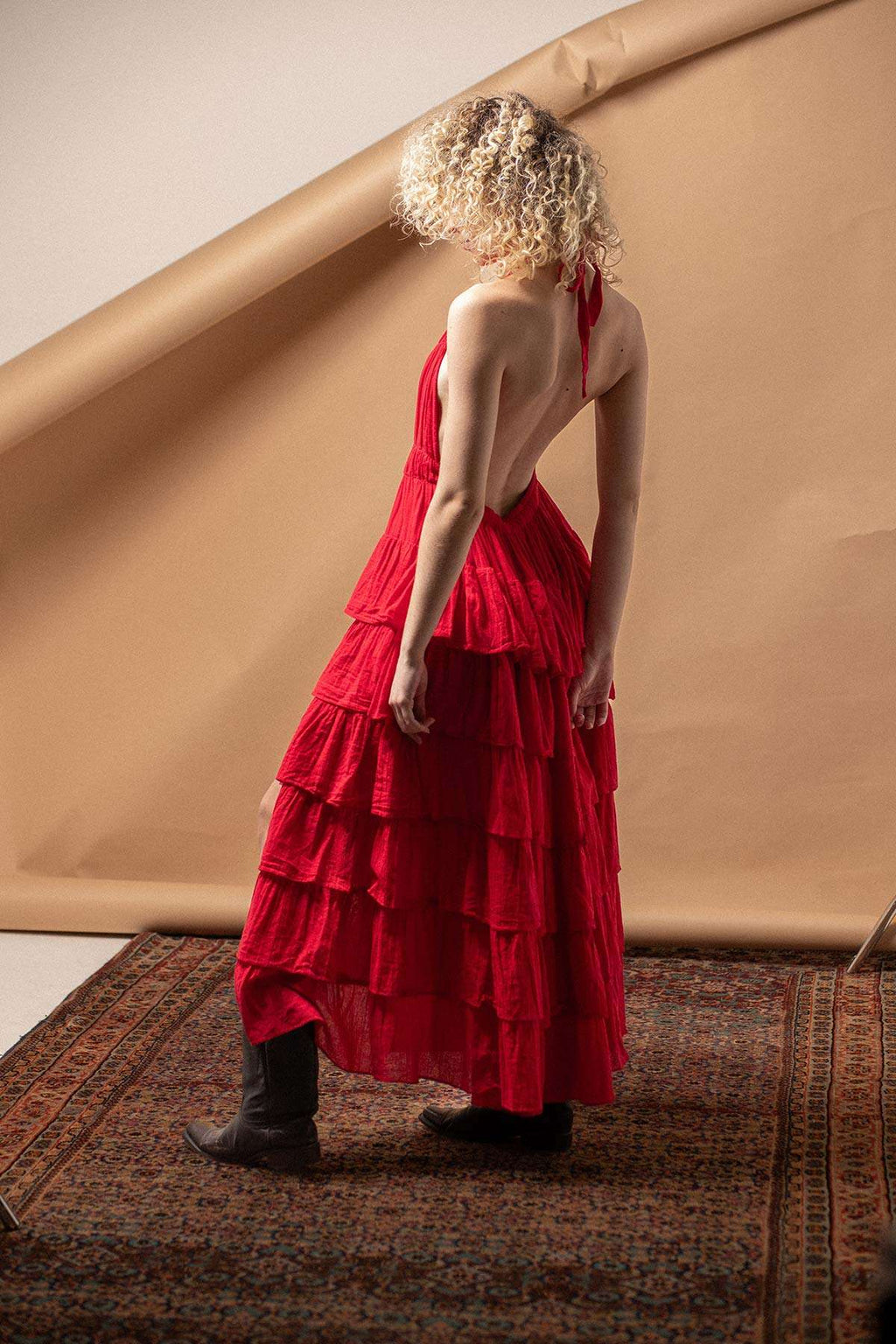 LEONORA DRESS UNITALLA S-M ROJO