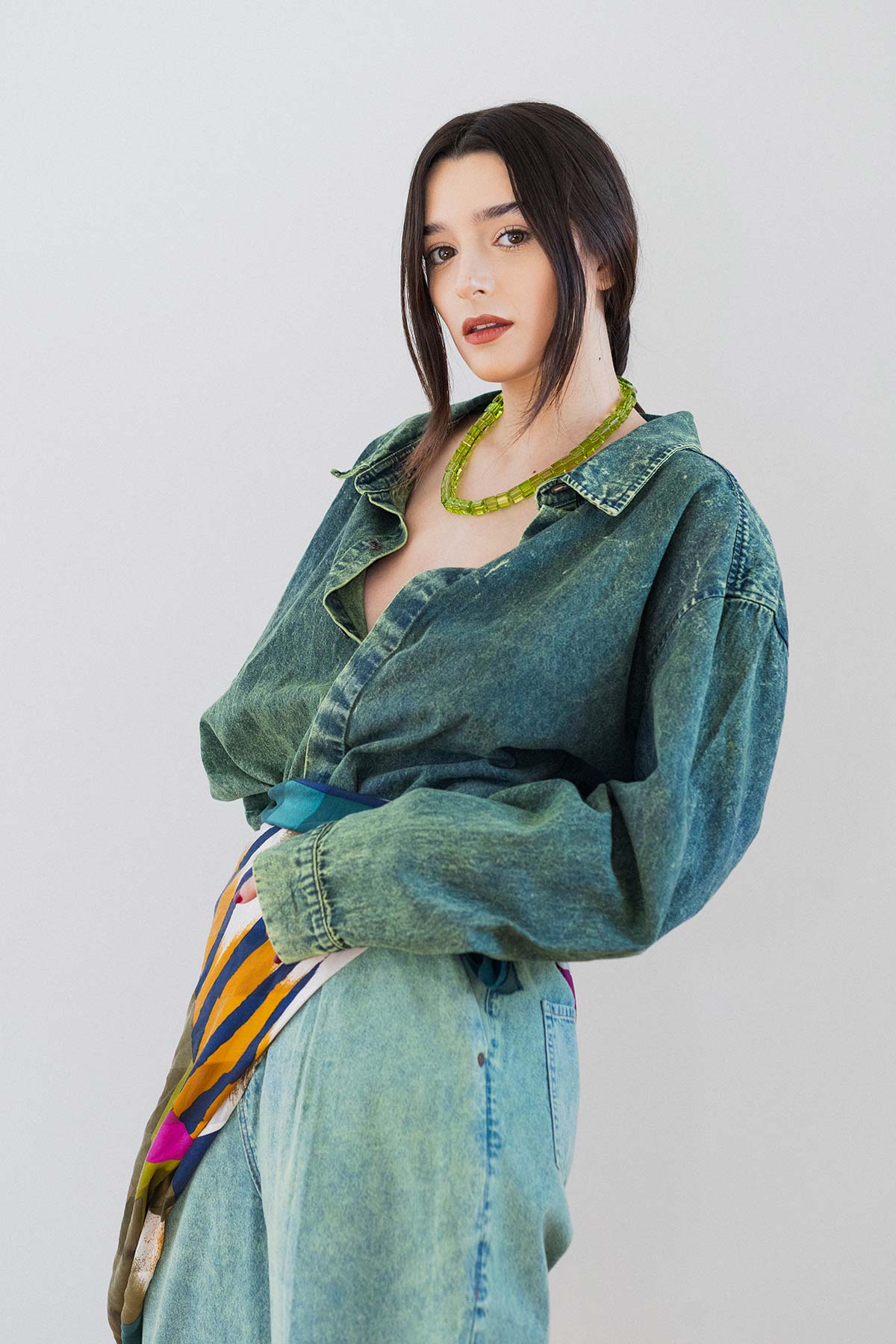 CAMISA URBAN BLEACHED UNITALA CH-G VERDE