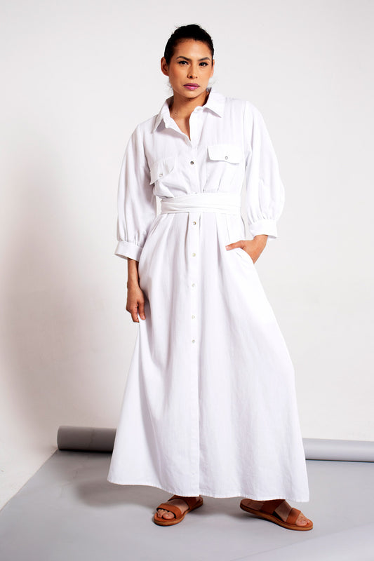 Vera Embroidered Shirt Dress