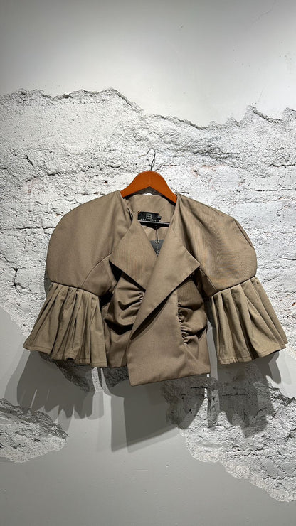 Jacket with panelled sleeves