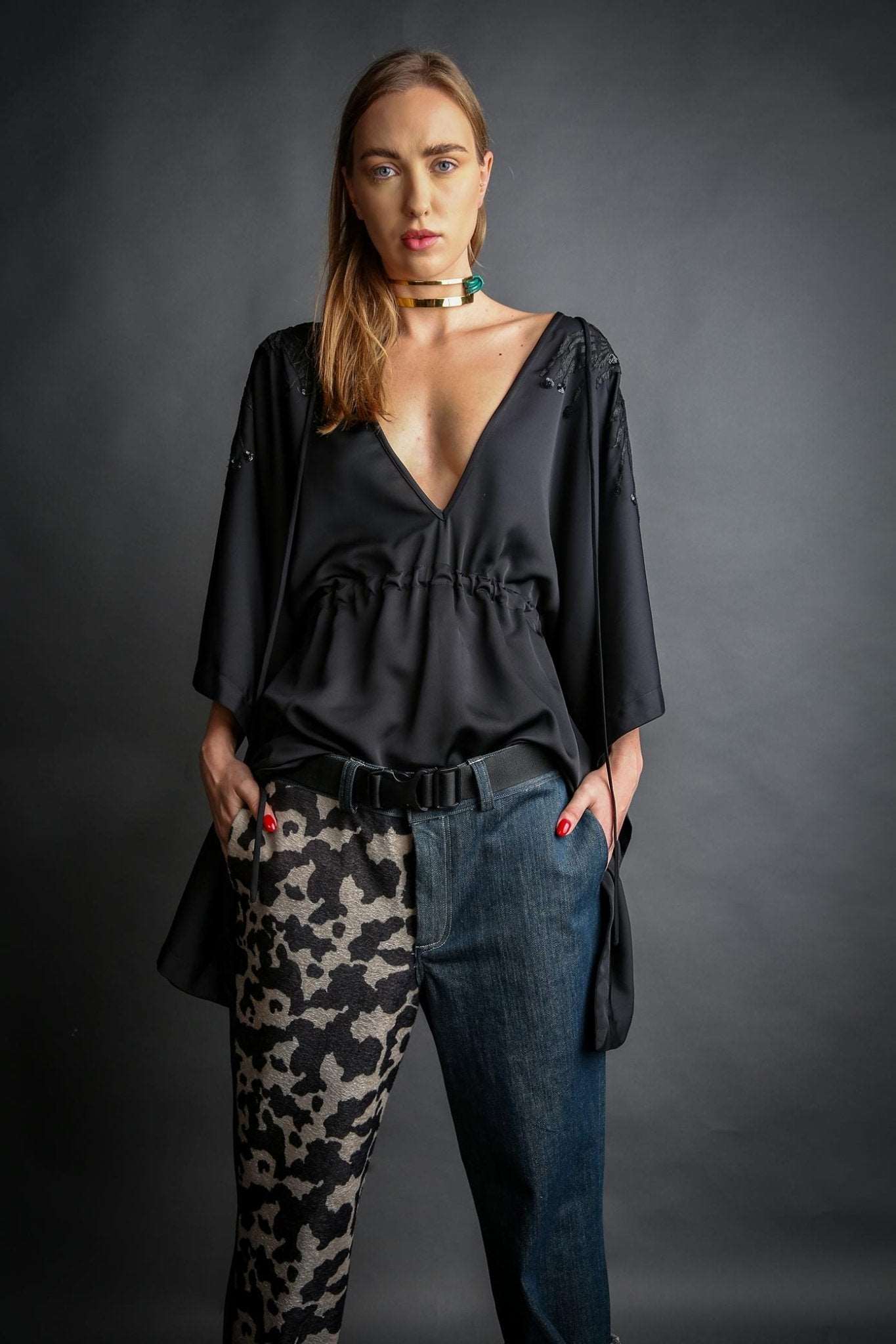 KAFTAN BORDADO CORTO - NAKED BOUTIQUE